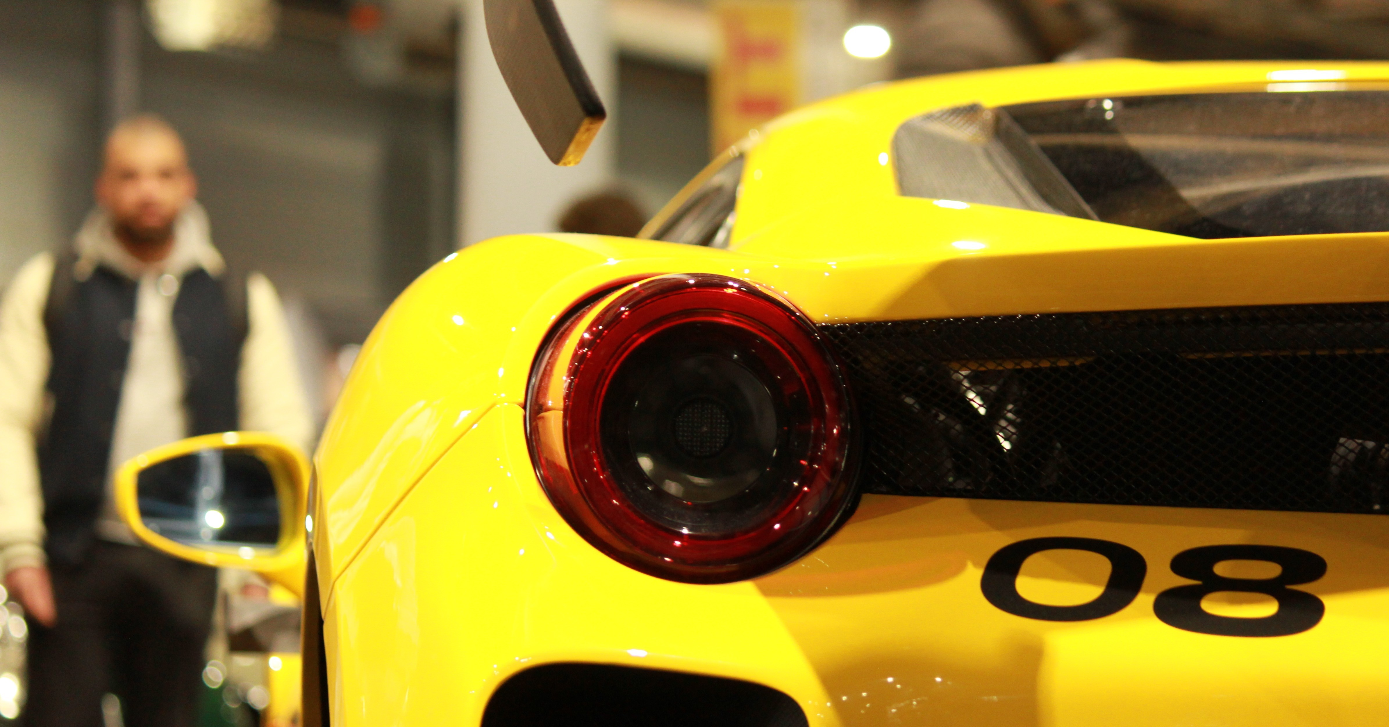 Yellow Ferrari 488