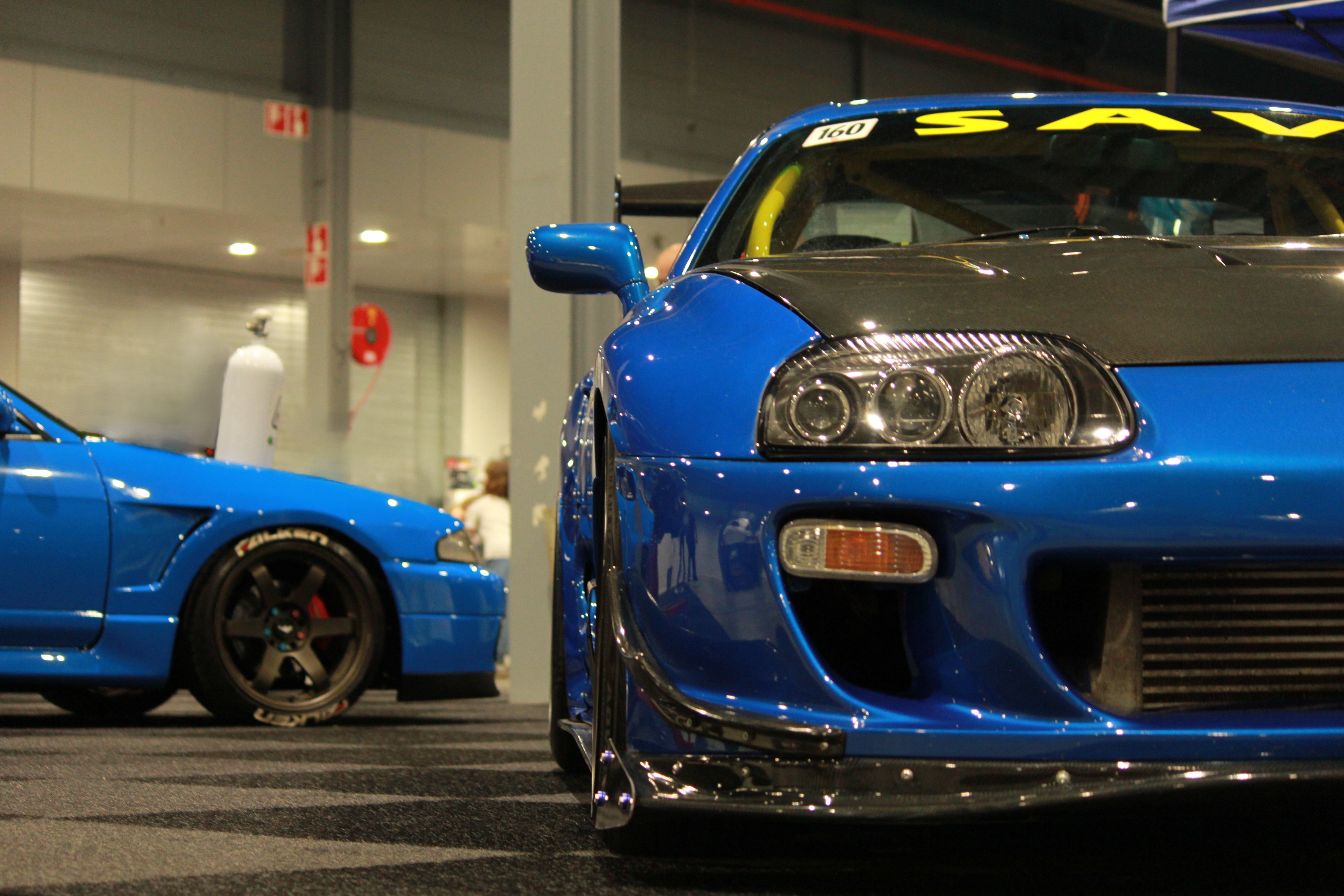 Blue Toyota Supra + Nissan Skyline (JDM Cars)
