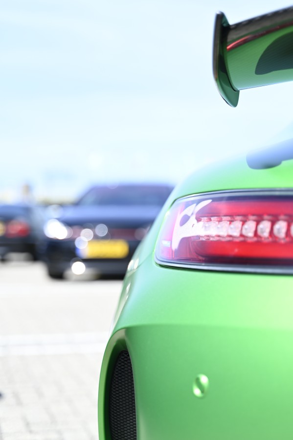 Green Mercedes GT R Taillight Detail