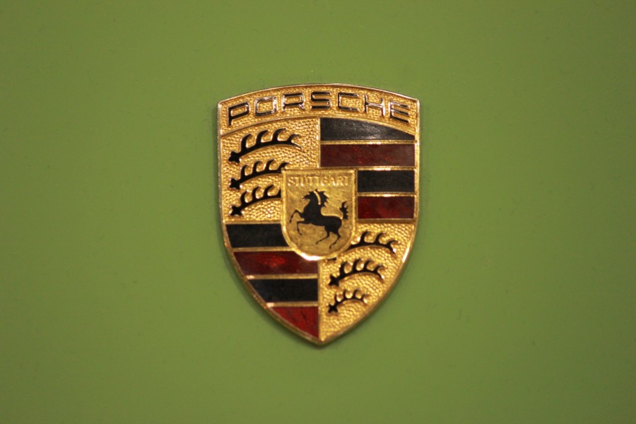 Porsche Crest on Green