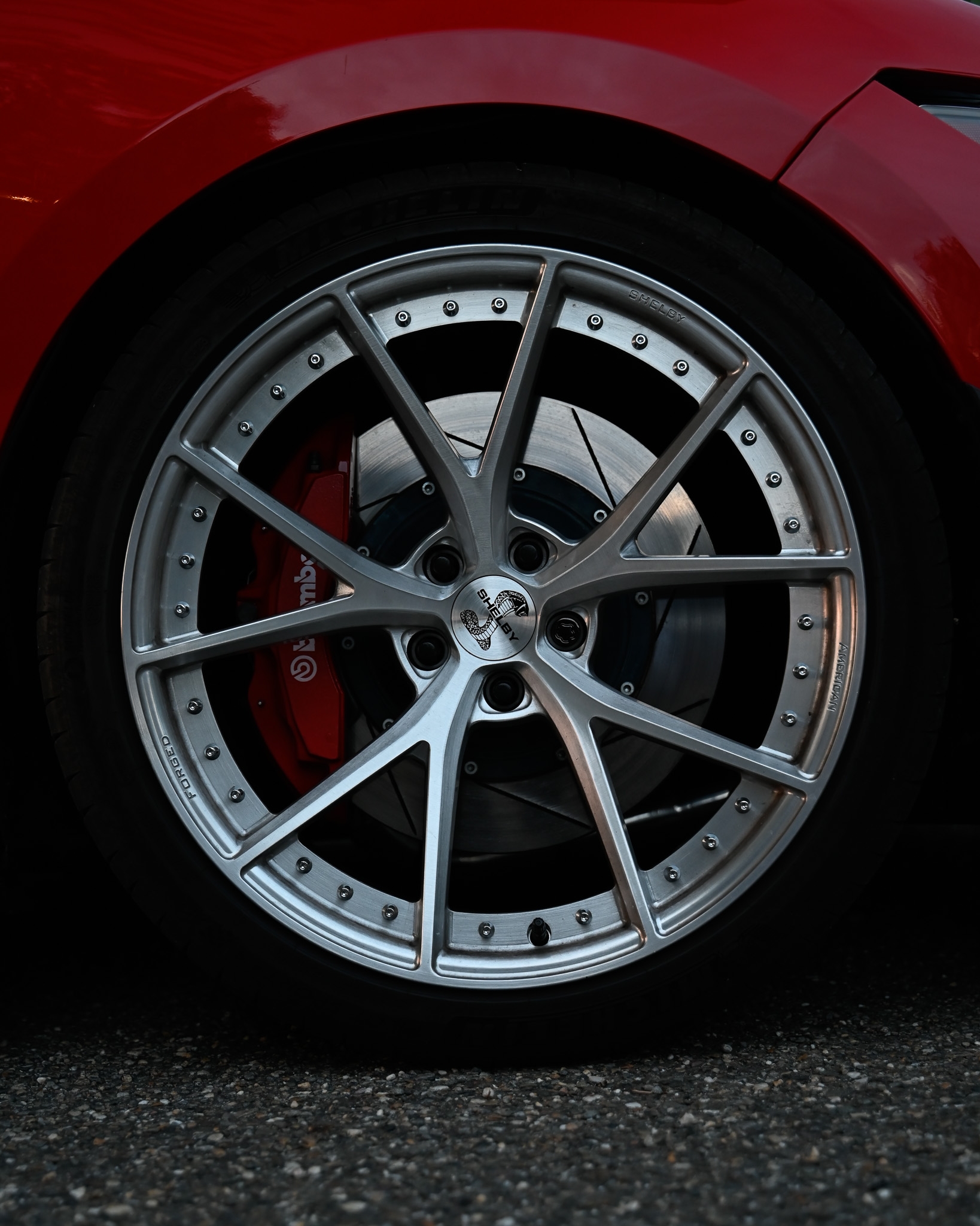 Red Ford Mustang Shelby GT500