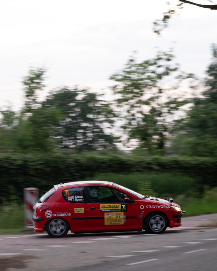 Red Peugeot 206 Blur
